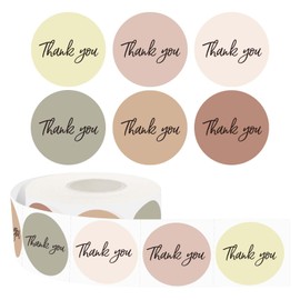 500 Pcs Thank You Stickers,1.5 Inch Thank You for Supporting My Small Business Sticker,Waterproof Self-Adhesive Labels for Packaging,Envelopes,Bags,Boxes（Morandi）