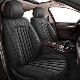 RAWAKORW Car Seat Covers Fit for Ford Maverick 2022-2025 Front Set Waterproof Faux Leather, and Easy to Install Automotive Cushion Interior Accessories (2 Seat, Black)