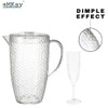 eMKay® Reusable Four Clear Dimple Plastic Champagne Flutes (200ml) &