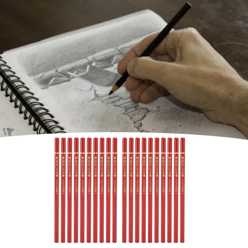 20pcs Charcoal Pencils Drawing Set Professional Unbreakable Safe Sketching Pencils