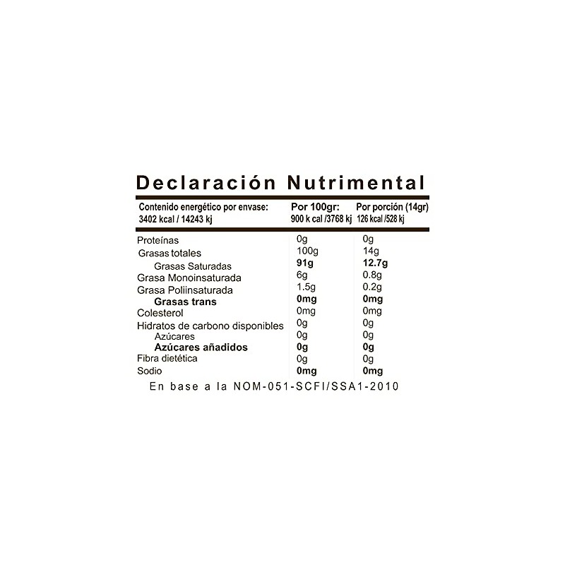 Enature Aceite de Coco Orgánico, Virgen, 420 ml