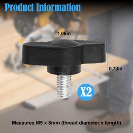Edge Guide Knob Compatible with Ryobi P508, P507, P506 Circular Saws – Rip Fence Locking Knob Compatible with 313678001 (Edge Guide Part 204585001)