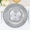 TABLECLOTHSFACTORY 6 Pack | 13" Sparkling Silver Diamond Disposable Dinner