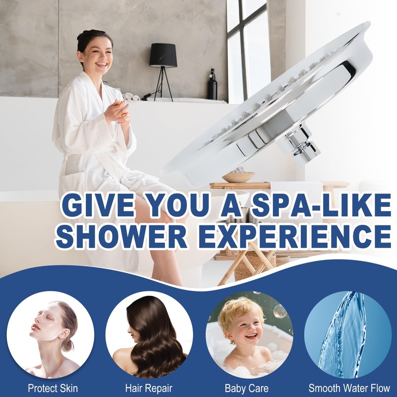 9 Inch High Pressure Rain Shower Head - Stainless Steel