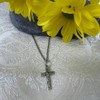 F A Dumont Sterling Silver Crucifix Pendant with 18" Stainless