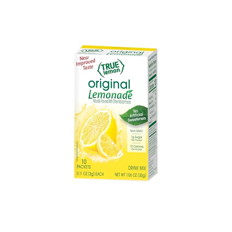 TRUE LEMON Original Lemonade Drink Mix | No Artificial Sweeteners,
