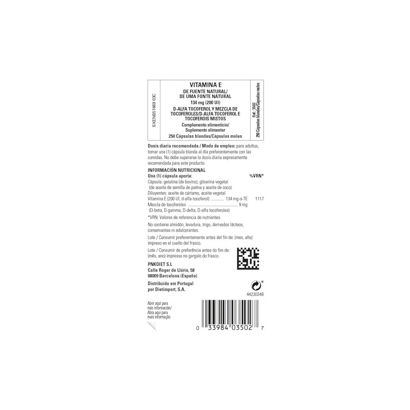 Solgar Vitamin E 134 mg - 200 IU - 250