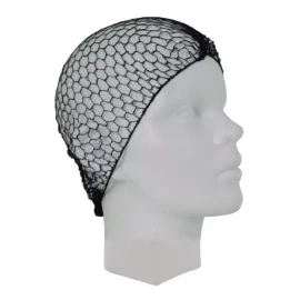 Jyrsa Gorro De Malla Negra, Cofia Red Para Alimentos Higiene 12pz