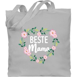Shirtracer - Cotton Bag - Bags - Beste Mama II, 3 Light Grey