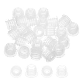 PATIKIL Bottle Adapter 0.57"/13mm, 25 Pcs Press in Bottle Adapter Plugs for Oral Dispensers Liquid Oil Plastic Glass Bottles Stopper, Clear