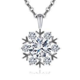 Maison Dianie Moissanite Necklace for Women 925 Sterling Silver Moissanite and Cubic Pendant for Birthday, Ceremony, Wedding, Valentine's Day, Sterling Silver, Moissanite cubic