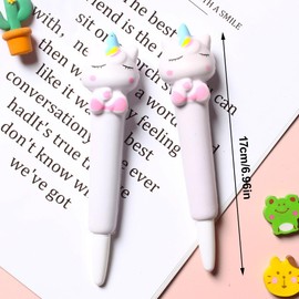 2 Gel Pens Rainbow Horse Squeezies Stationery Relaxing Concentration Anti-Stress Super Soft Black Ink Tip Diameter 0.5mm