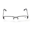 V.W.E. Khan Metal Rectangular Semi-Rimless Rectangle Reading Glasses Reader (Gunmetal,
