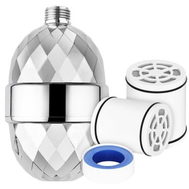 20 Stage Shower Filter for Hard Water, High Output Shower Filter for Dry Hair & Skin, Revitalizing Shower Filter, Shower Head Filter Remove Heavy Metals, Chlorine,Fluoride