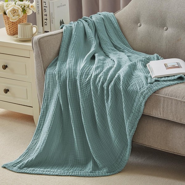 ACCOTIA 6 Layer Muslin Blanket Queen Size 80" x 90",
