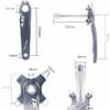 MUXSAM Bicycle Crank Arm Set Road Mountain Bike Crankset With
