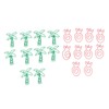 100pcs Paper Clips Portable Mini Electroplating Green Tree Pink Strawberry