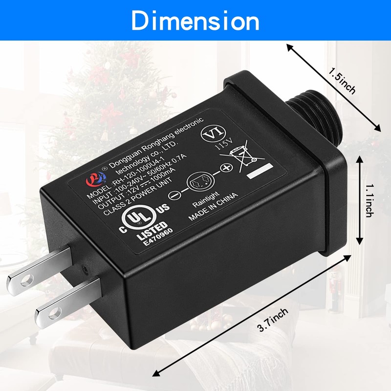 Replacement Yard Inflatable Adapter - 1A Transformer US Plug for