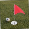 Gatuida 1 Set Golf Practice Flag Golf Hole Cup Tray