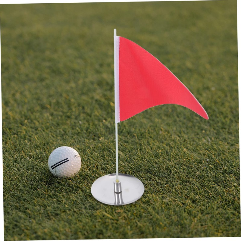 Gatuida 1 Set Golf Practice Flag Golf Hole Cup Tray
