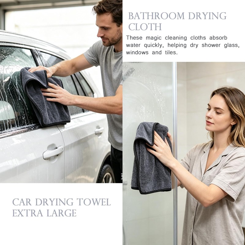 2 Pieces Magic Bathroom Drying Cloth, 40 x 40 cm