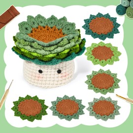 DIY Home Decor - The Ultimate Crochet Kit for Beginners and Adults - Complete Learning Kit with Video Tutorials, Quality Yarns and Tools - Perfect DIY Gift for Craft Lovers