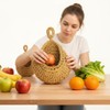 6 Pack Natural Cotton Rope Hanging Basket Hand Woven Wall