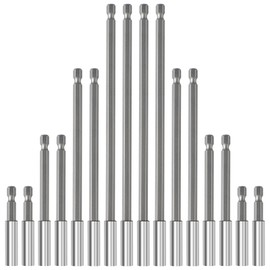 Yaocom Yaocom 16 Pcs Drill Bit Extension Holder 1/4" Hex Shank, 2" 4" 6" 8" Magnetic Screwdriver Extension Drill Bit Extenders Screwdriver Holders for Automotive Maintenance Repair Work