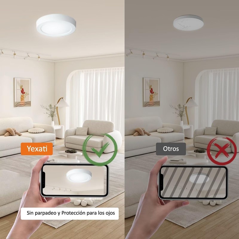Yexati Pack of 2 Ceiling Light LED Ceiling Light Flat