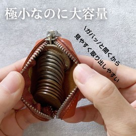 csw0008o Coin Case, Women's, Coin Purse, Women's, Leather, Mini Wallet, Leather, Genuine Leather, Cowhide Leather, Small, Compact, Easy to View, Cute, Cute, Fashionable, Popular, Small Wallet, Gift,