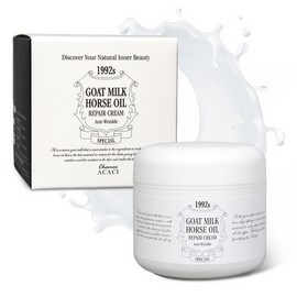 Daon Partner Company Chamos Agassi Goat Horse Oil Repair Cream 50g Quick-drying, skin elasticity, wrinkle improvement, whitening care / 차모스 아가시 산양 마유 리페어 크림 50g 속건성 수부지 피부 탄력 주름개선 미백 케어