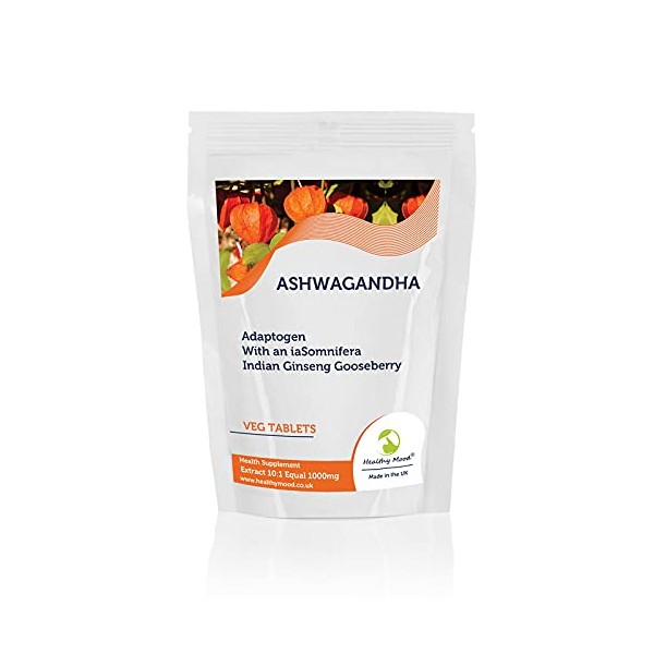 Ashwagandha x180 Tablets Adaptogen Extract 10:1 1000mg Indian Ginseng Gooseberry