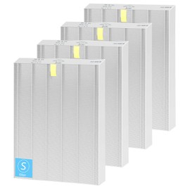 C545 True HEPA Replacement Filter S Pack 4 Compatible with Winix C545, B151, P150, 9300 Air Purifier, Replaces Filter S 1712-0096-00 and 2522-0058-00, 4 Pack H13 Filters