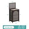 Laundry Hamper, 22.5 Gallon (85L) Bamboo Wood Clothes Laundry Basket
