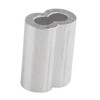 Futheda 50 pcs Aluminum Crimping Loop Sleeve Clips with Double