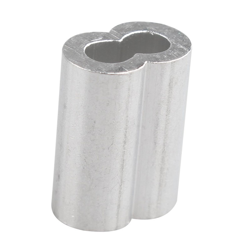 Futheda 50 pcs Aluminum Crimping Loop Sleeve Clips with Double