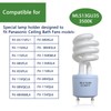 Valoisa MLS13 GU35 13W Fluorescent Light Bulbs,Replacement for Panasonic VQL5
