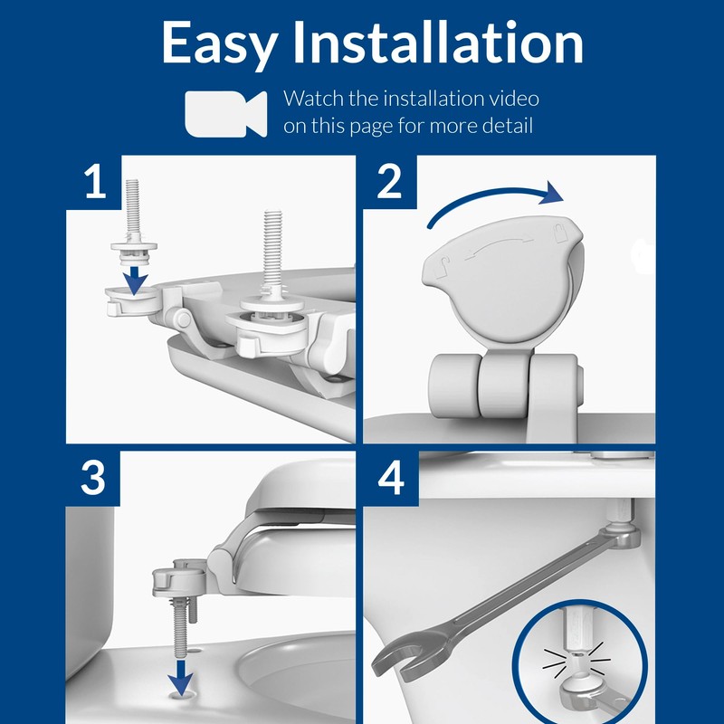 Bemis Classic Colors Slow Close Toilet Seat, Easy Clean Hinges