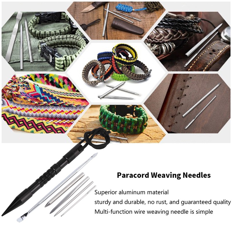 Bracelets Parachute Cord Knitting Needles Spike Kit Aluminum DIY Weaving