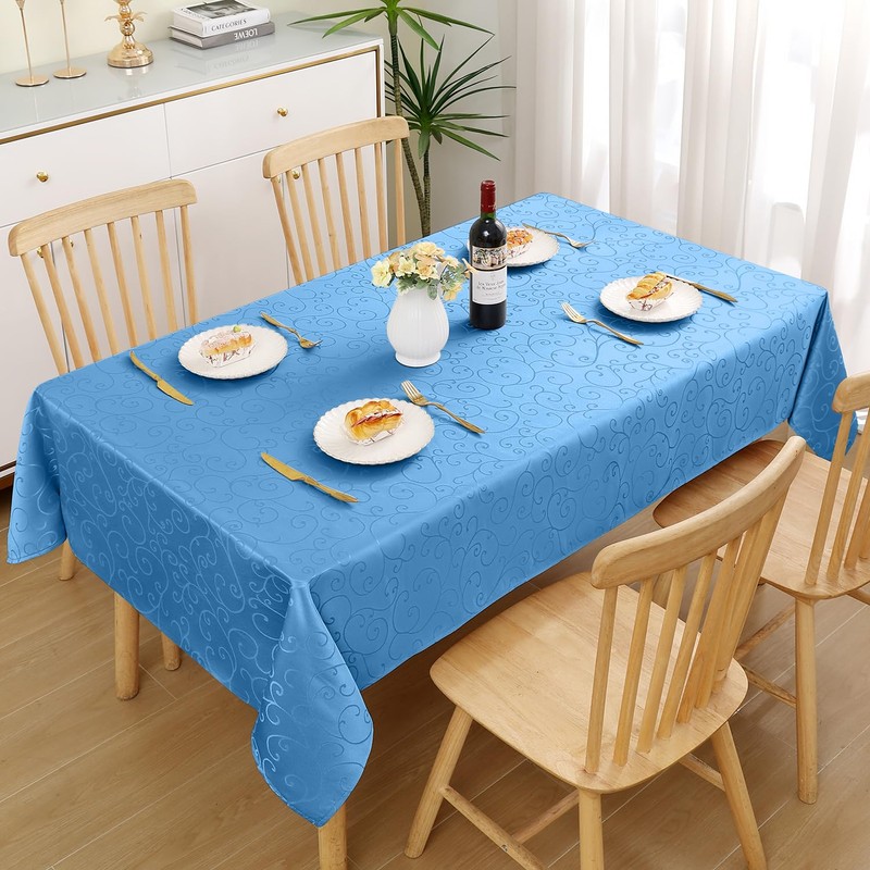 Homaxy Table Cloth Rectangular 130x160 cm, Washable Polyester Jacquard Tablecloth,