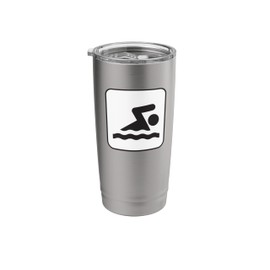 Swimming Team Pool Logo Sign Float Freestyle Stainless Steel Insulated Tumbler