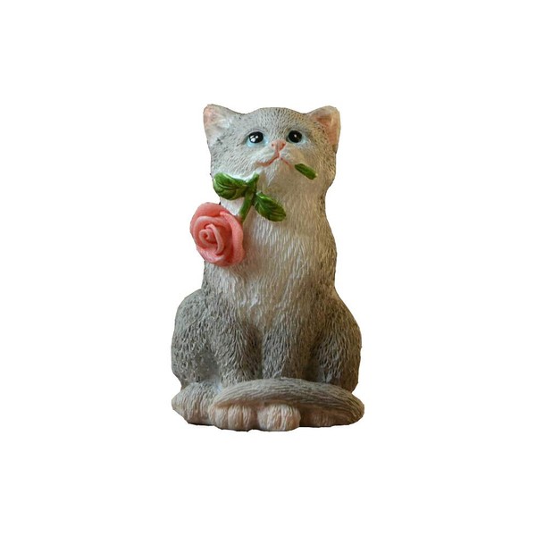 Gemmia Fairy Garden Miniature Cat Figurine- Have a Nice Day