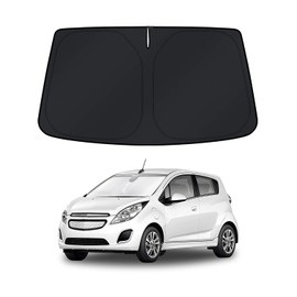 KUST Parasol para parabrisas de Chevy Spark 2013-2014 2015 2016 Accesorios para ventanas, parasol parabrisas, cubierta plegable, bloque de rayos UV