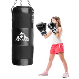 GROOFOO Punching Bag, Boxing, Hitting, Body Training, Fitness, Martial Arts, Change Mood, Stress Relief, Hanging Type, Karate, Kickboxing, Stress Relief, Hitting Practice, Wall Mounted, Home Use,
