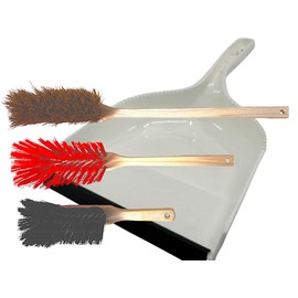MAAJ Professional Dustpan Construction Kit Set Hand Brush Dustpan Choice Lengths 31/45/60 cm in 5 Different Hard Bristles (Arenga 60 cm)