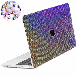 Teazgopx Bling Rhinestone Case for MacBook Pro 16 inch 2024 2023 2022 2021 Release (M4 A3403 A3186 & M3 A2991 & M2 A2780 & M1 A2485) Pro/Max,Sparkle Diamond Fashion Luxury Shiny Crystal Hard Shell