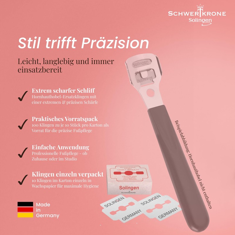 Solingen Callus Slicer Blades / Replacement Blades for Callus Plane