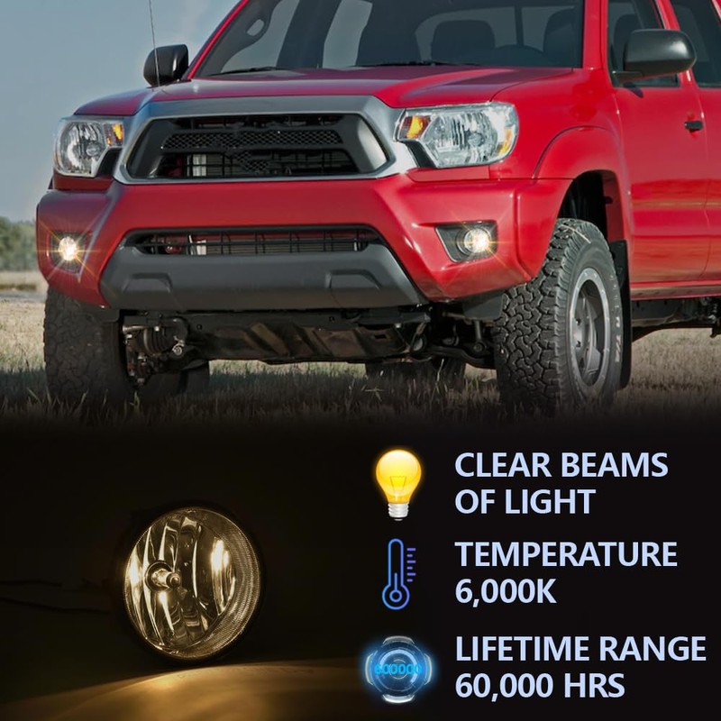 G-PLUS Front Bumper Fog Lights Assembly Compatible With 2005-2011 Toyota