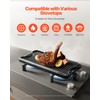VEVOR Reversible Grill/Griddle, 20x10 inch Pre-Seasoned Cast Iron Griddle, Portable