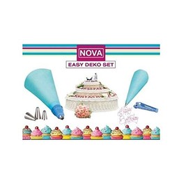 Nova Easy Deko Set Spritzbeutel Spritzdüse Spritztülle Novabest